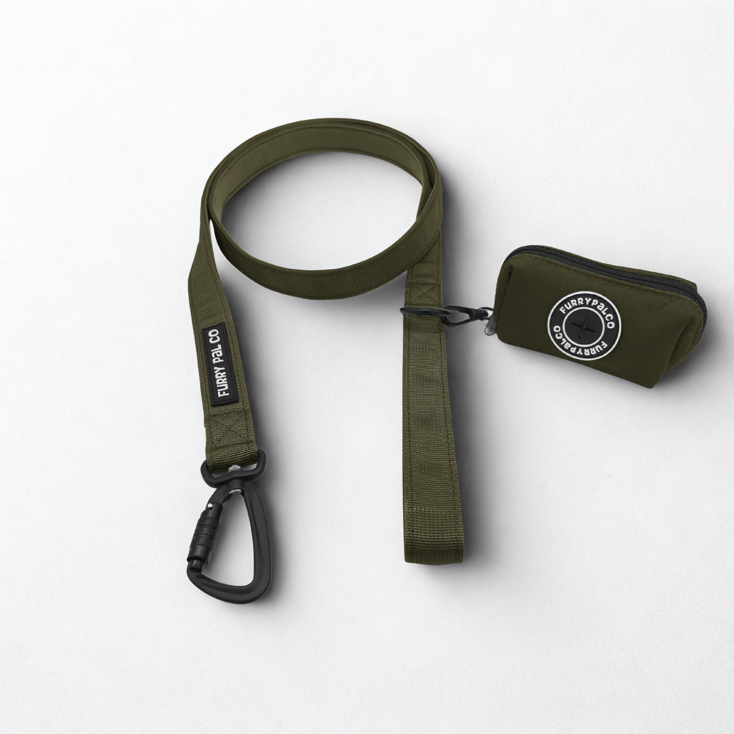 Heavy Duty Collar Set - Collar, Leash & Poop Bag Holder