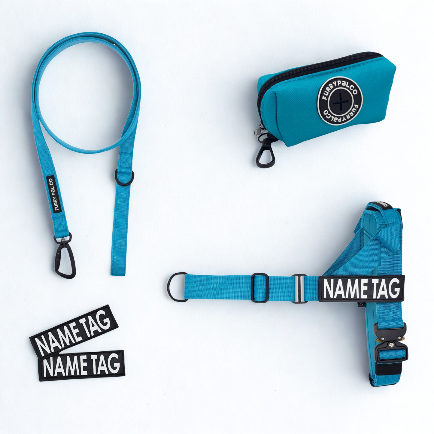 Heavy Duty Harness Set - Harness, Leash & Poop Bag Holder