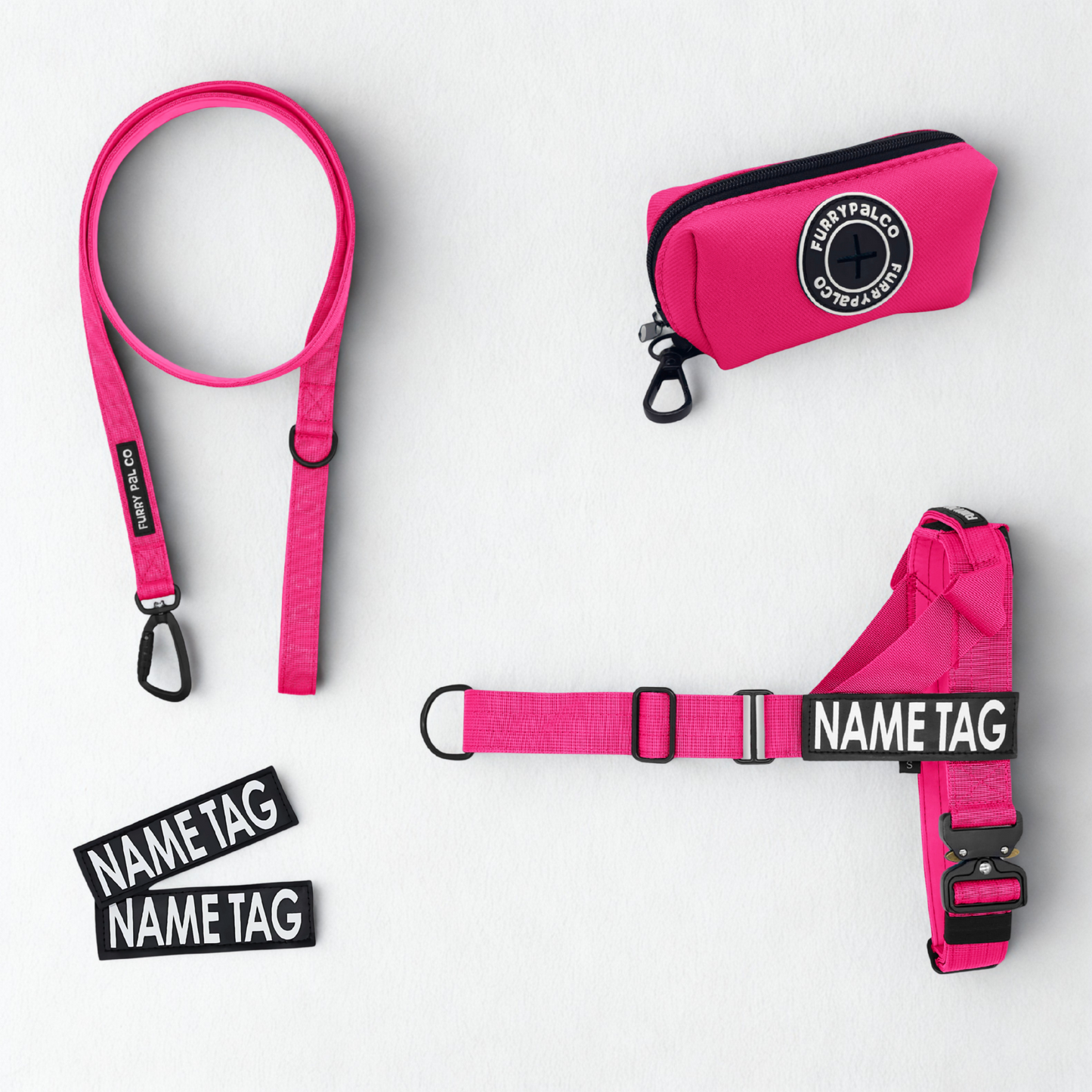Heavy Duty Harness Set - Harness, Leash & Poop Bag Holder