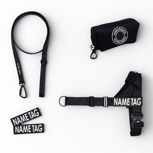 Heavy Duty Harness Set - Harness, Leash & Poop Bag Holder